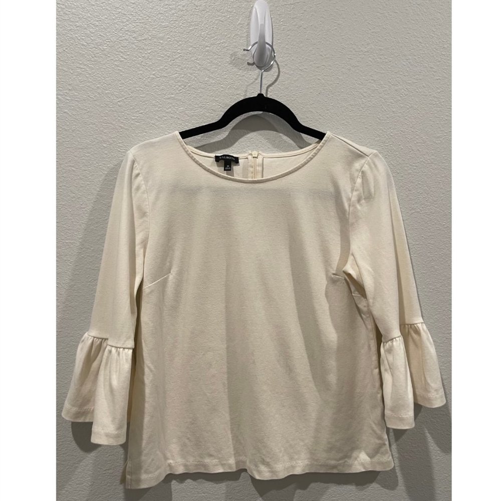 TALBOTS Long Sleeve Flute Top